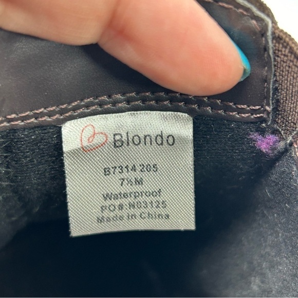 Blondo Chocolate Brown Waterproof Leather Ankle Boots Size 7.5 with Buckles - Picture 16 of 16